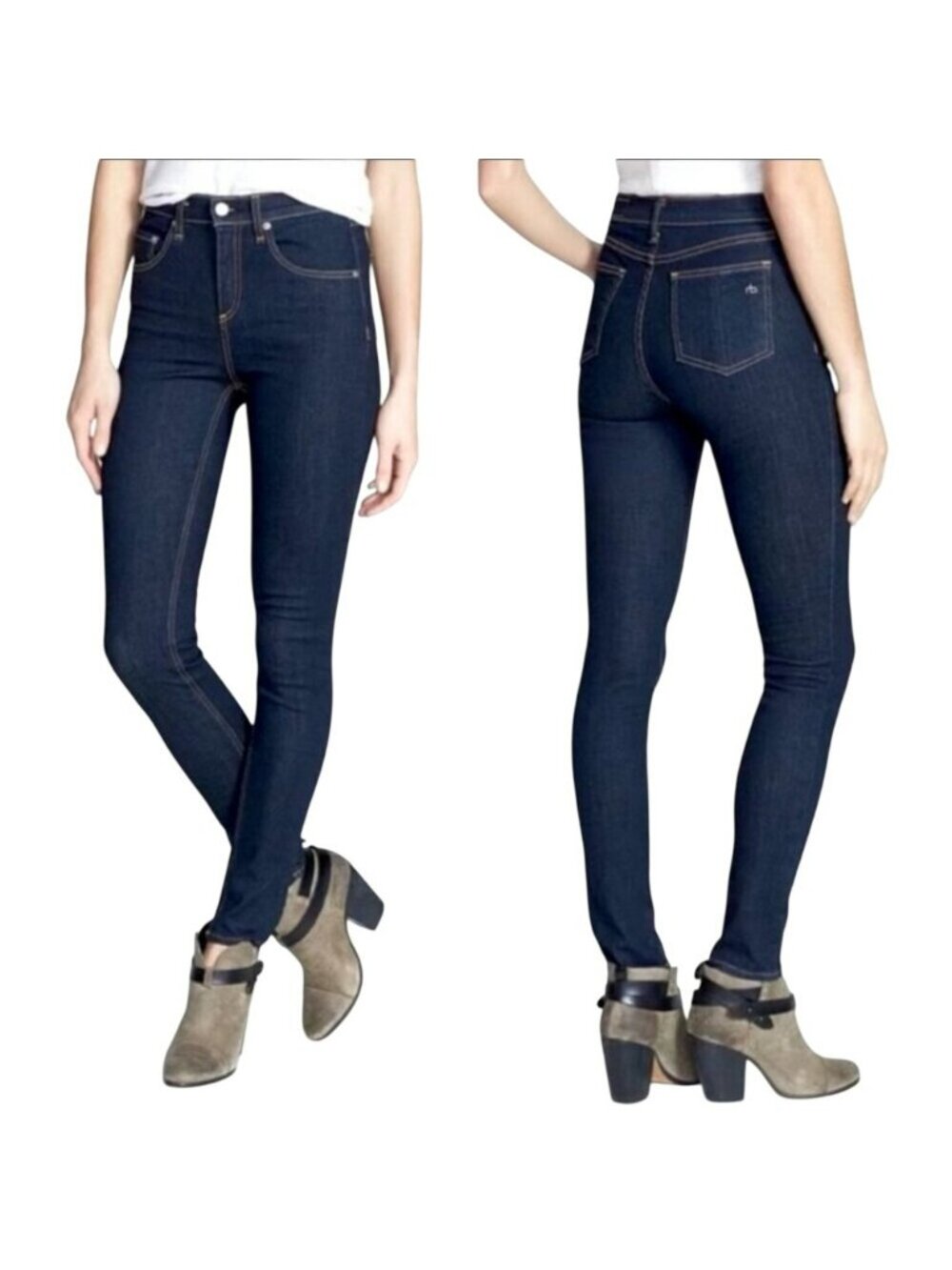 AG Adriano Goldschmied Farrah Skinny High-Rise Dark Wash Stretch Jeans Size 27R